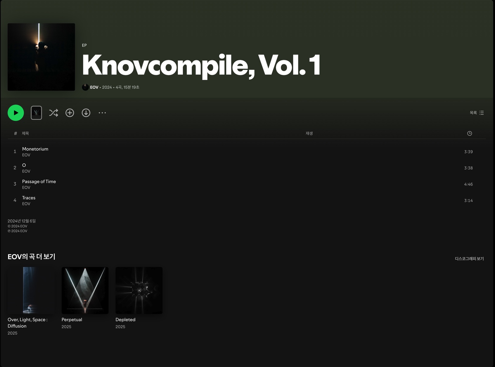 Knovcompile, Vol. 1 — Spotify