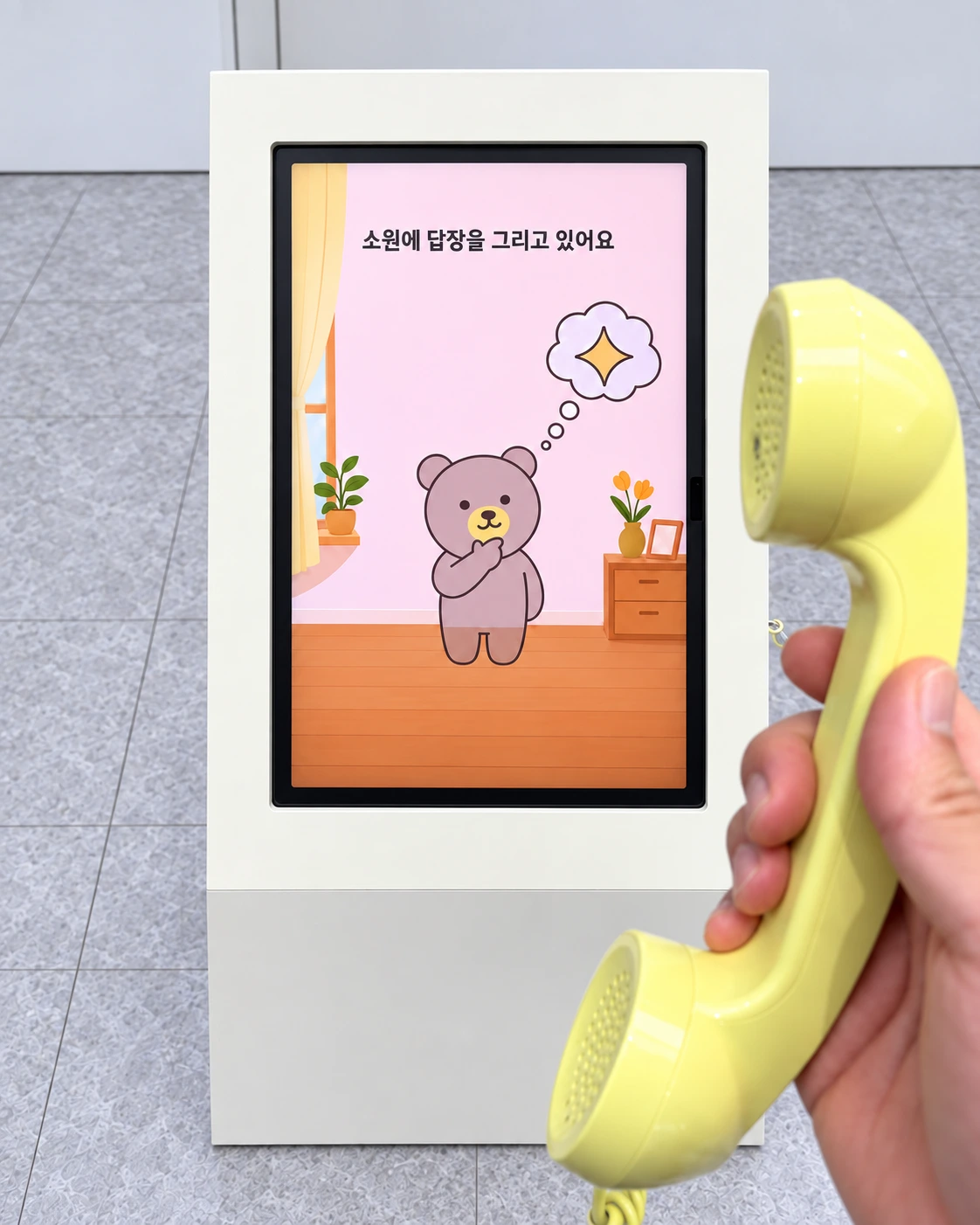 소원에 맞는 답장을 준비하는 화면