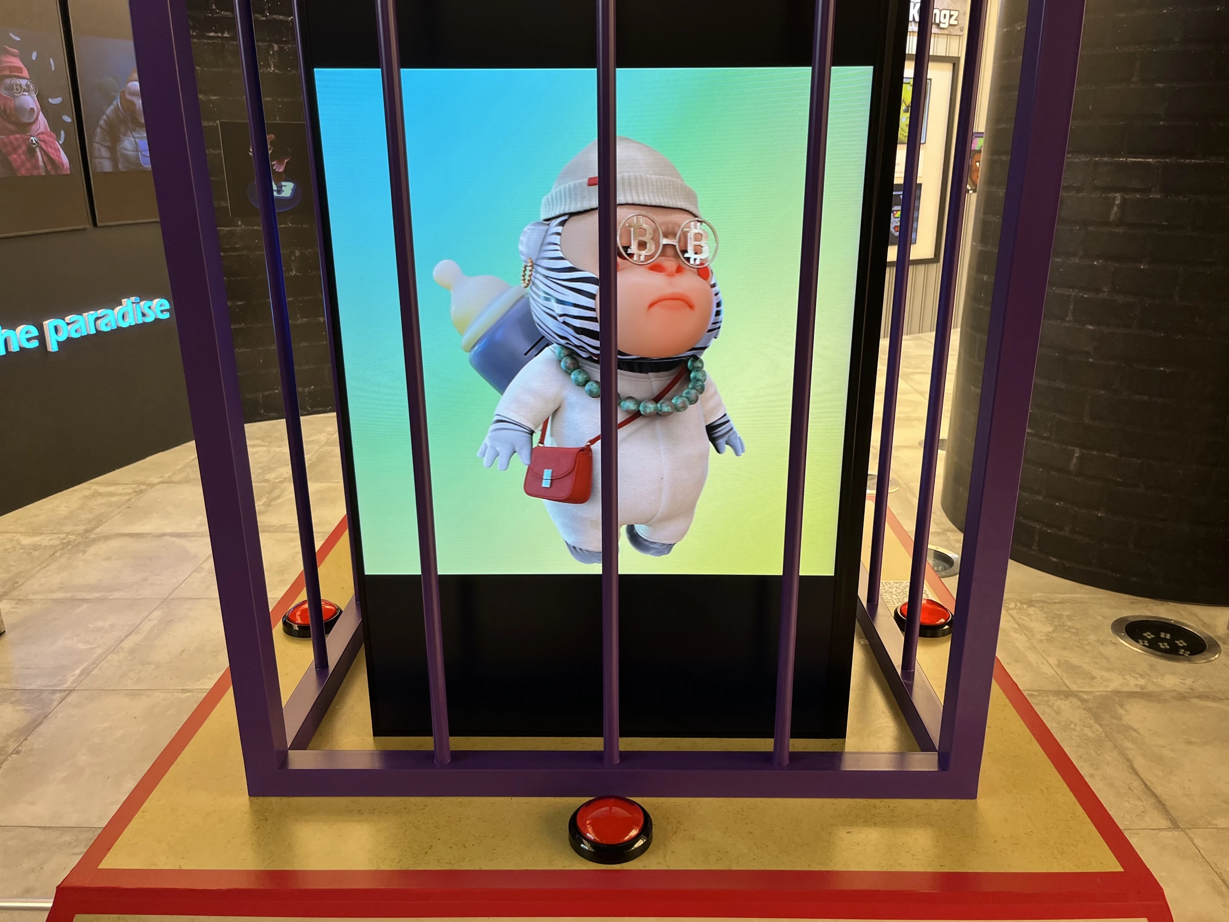 NFT artwork changing with the button press