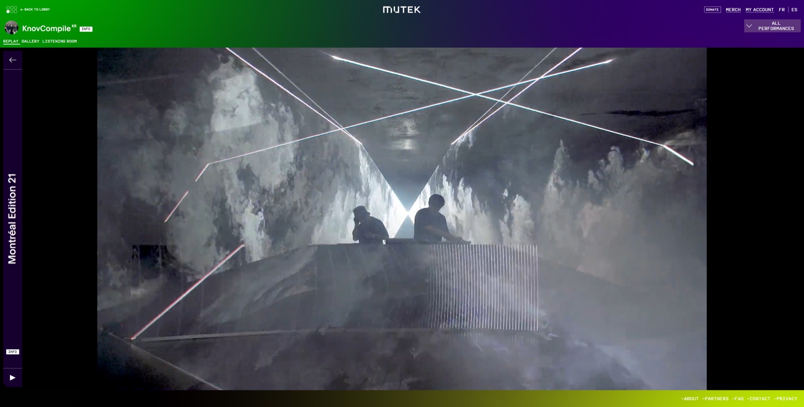 MUTEK Montreal 2020 프로그램 속 Reconstructive