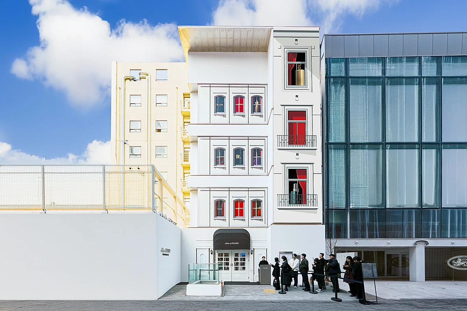 성수 살롱 드 알럭스 외관과 입장 대기