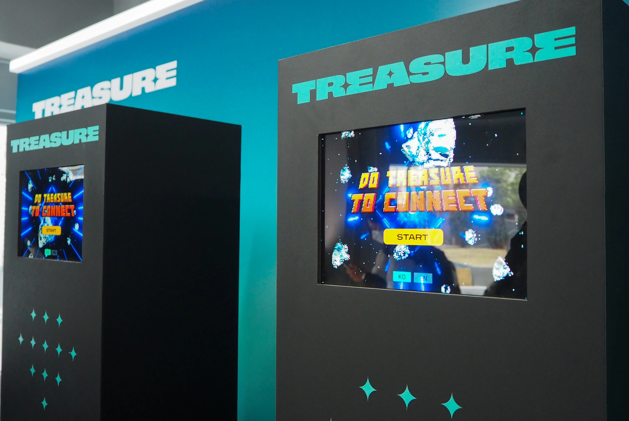 Registration kiosk at the entrance