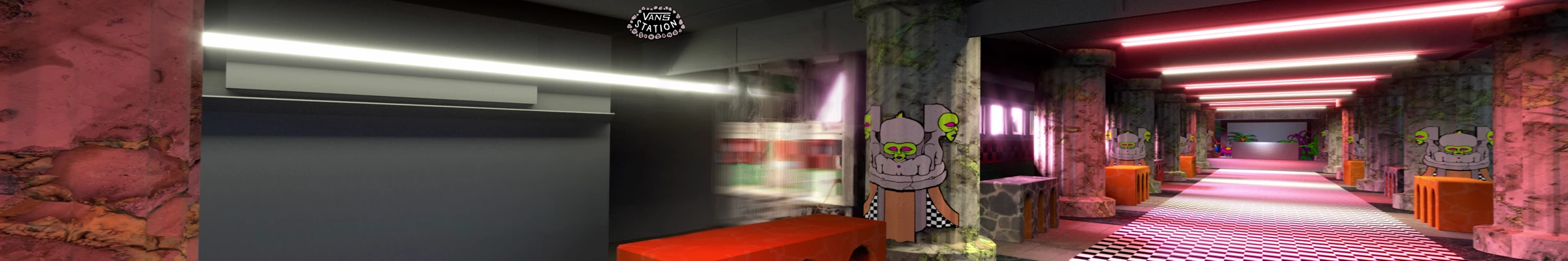 LED content depicting the underground space