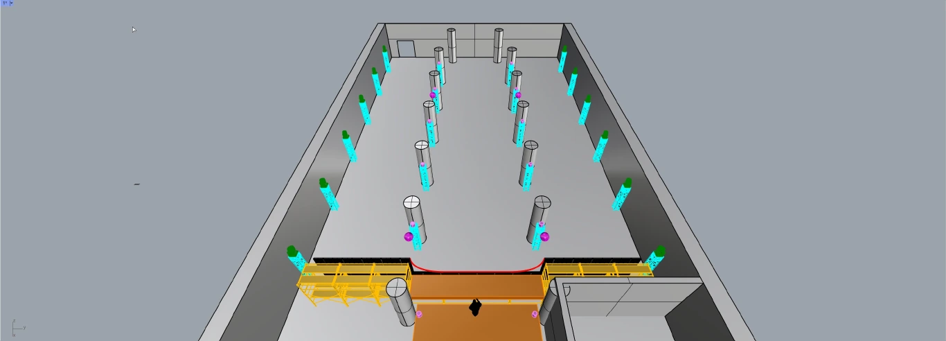 Zone B lighting layout model