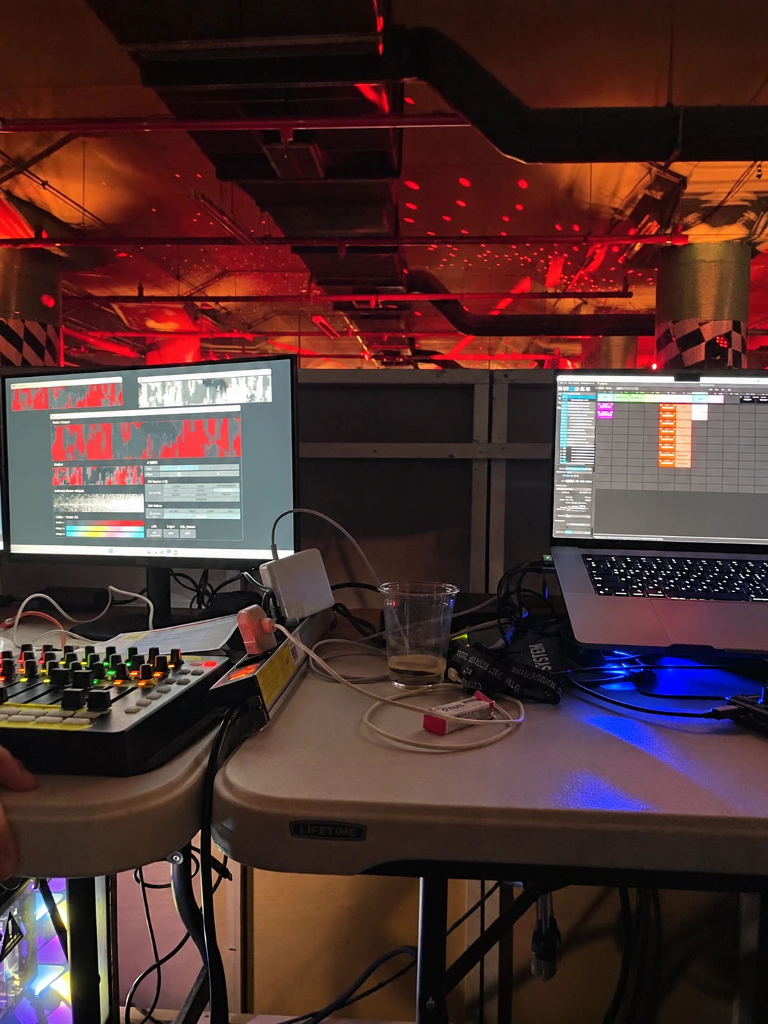On-site video and lighting control desk